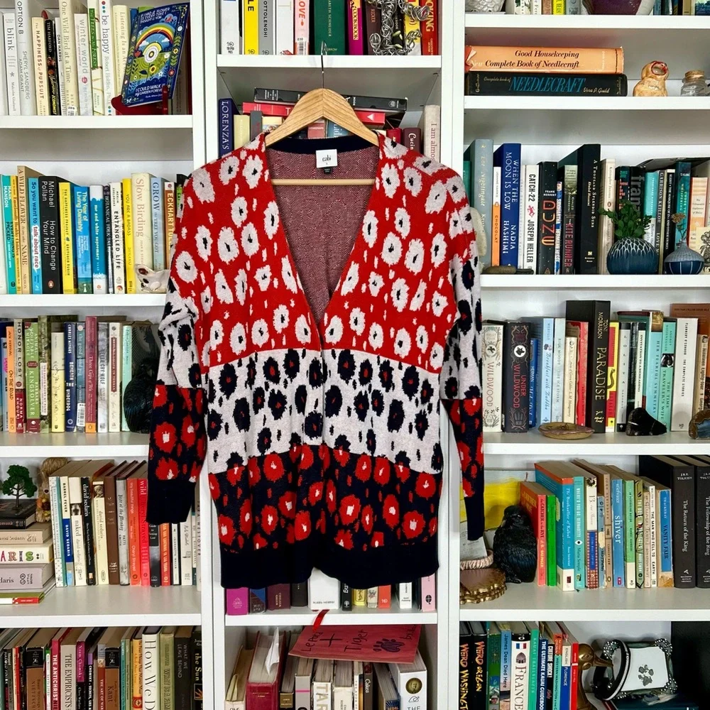 Cabi poppy print cardigan #6163 - Picture 4 of 9